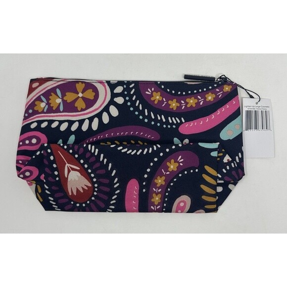 Vera Bradley Lighten Up Large Cosmetic Bag Painted Paisley NWT - Picture 2 of 6